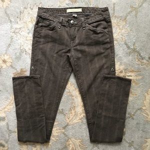 Agave Nectar Glen Plaid Low Rise Cigarette Jean